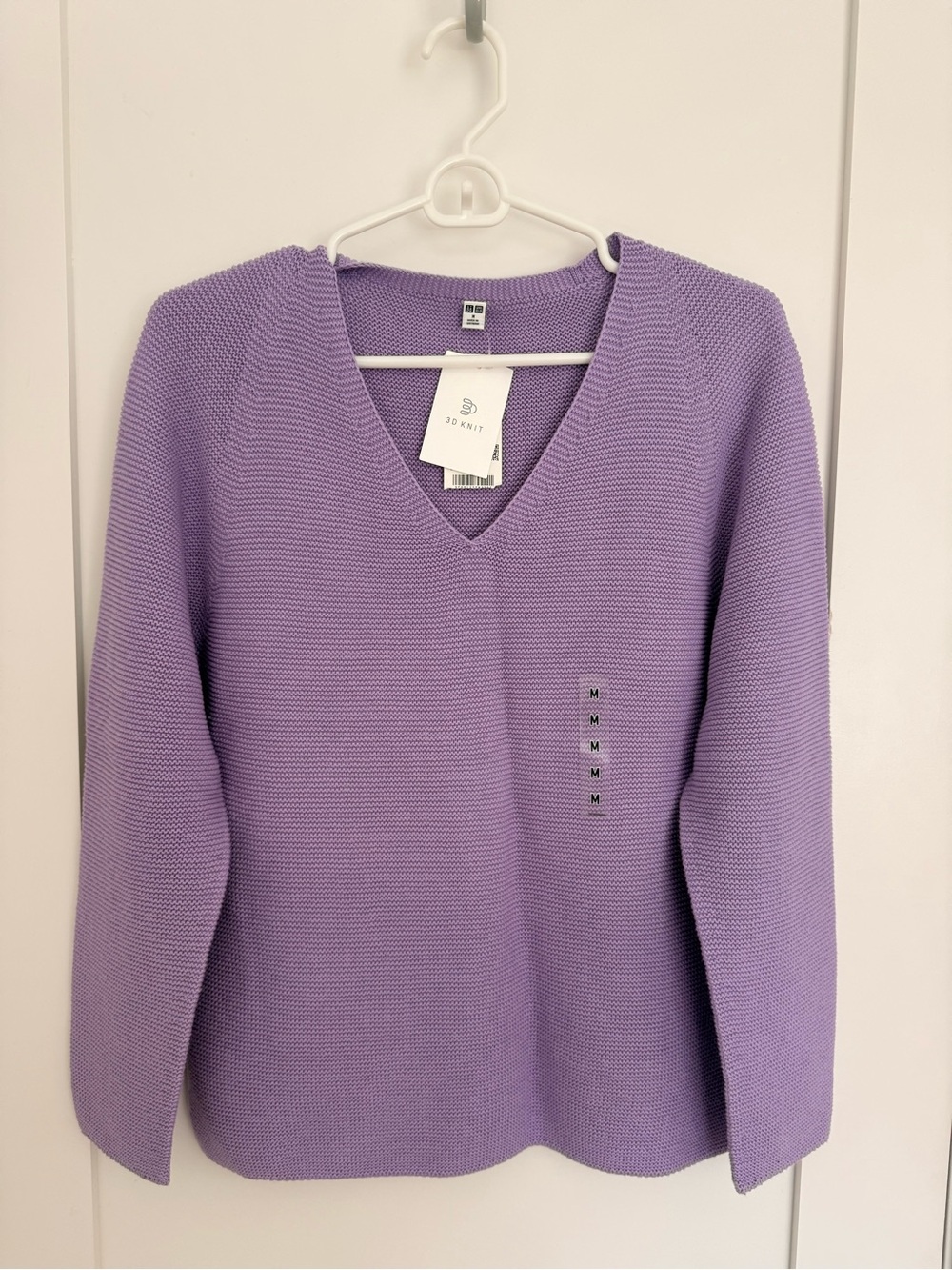 NWT Uniqlo Knit Lavender V-Neck Sweater
